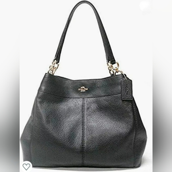 COACH Designer Black Lexy Purse Handbag Shoulder Bag - Picture 2 of 10